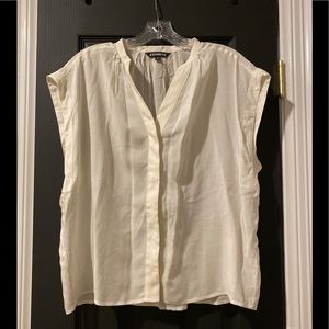Express Cream Button Up Top